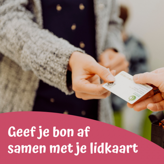 bon met lidkaart afgeven